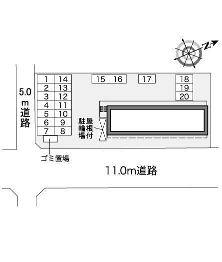 ラビホワ２３(38458)の駐車配置図