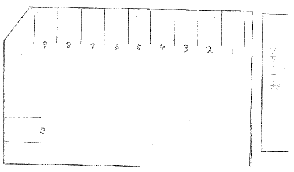 横田パーキングの駐車配置図