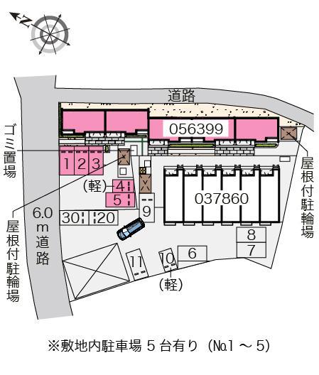 クレイノ合(56399)の駐車配置図