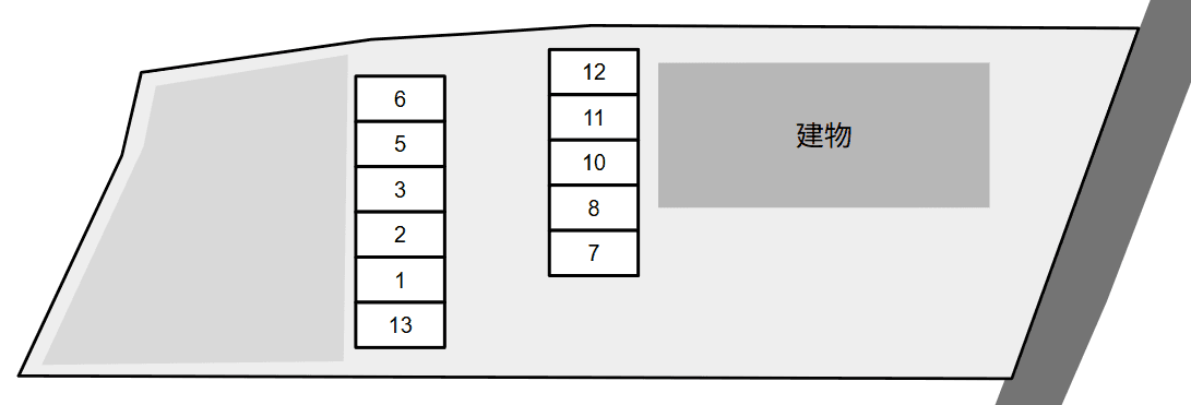 ＱＵＡＬＬ別駐車場の駐車配置図