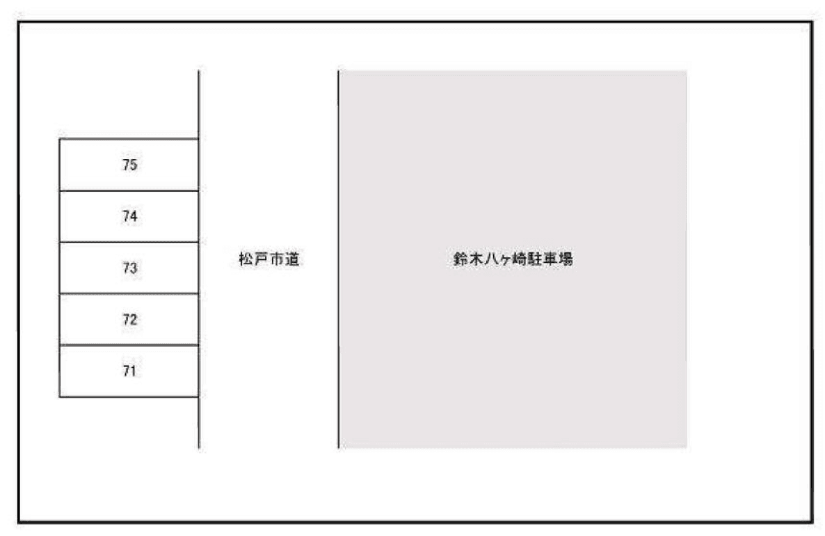 鈴木八ヶ崎駐車場（大型車有）の駐車配置図