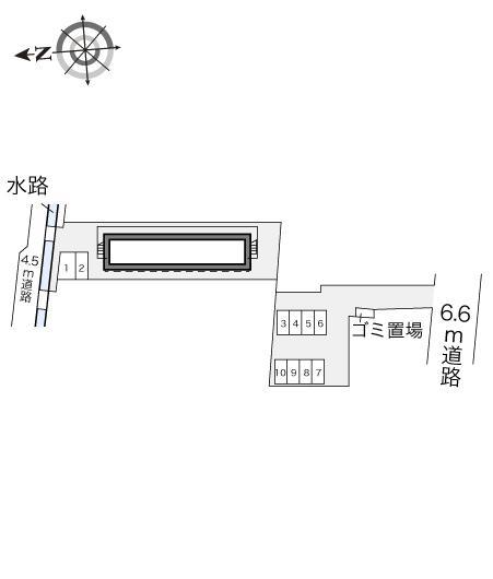 ホワイトグレー(16974)の駐車配置図
