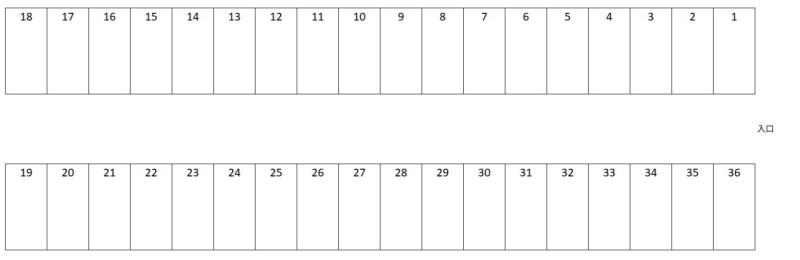 野島駐車場の駐車配置図