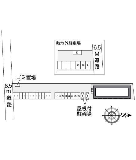豊中南Ⅲ(27002)の駐車配置図