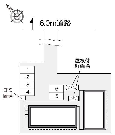 カーサ松浜(30650)の駐車配置図
