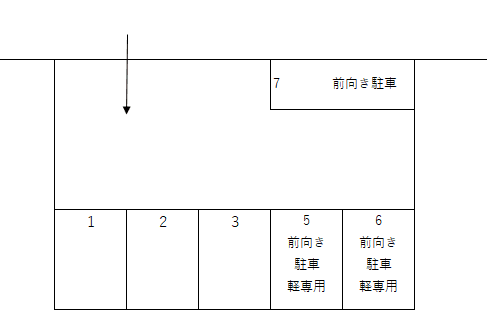 葉桜パーキングの駐車配置図