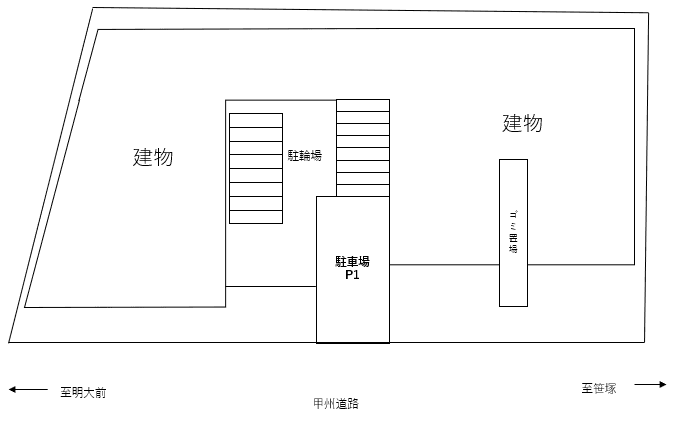 パークウェル代田橋の駐車配置図