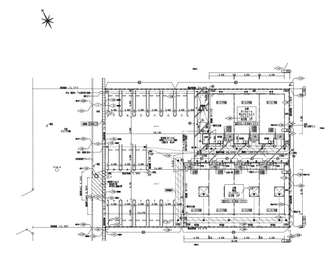 ＬＡ’ｒｏｏｍ Ａの駐車配置図