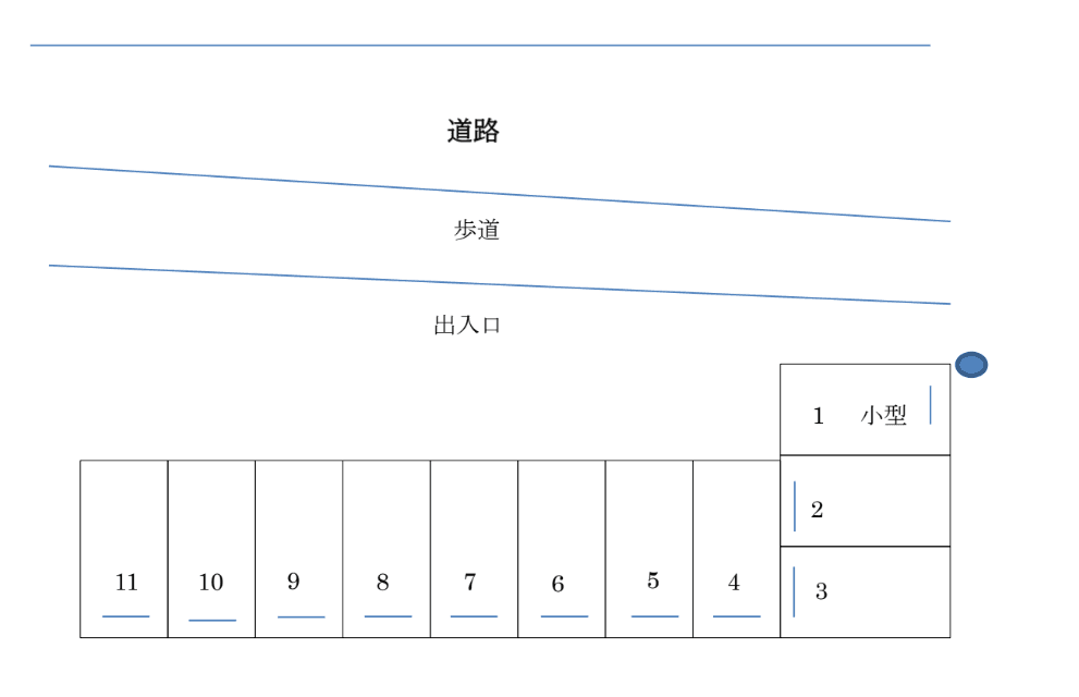 中央パーキングの駐車配置図