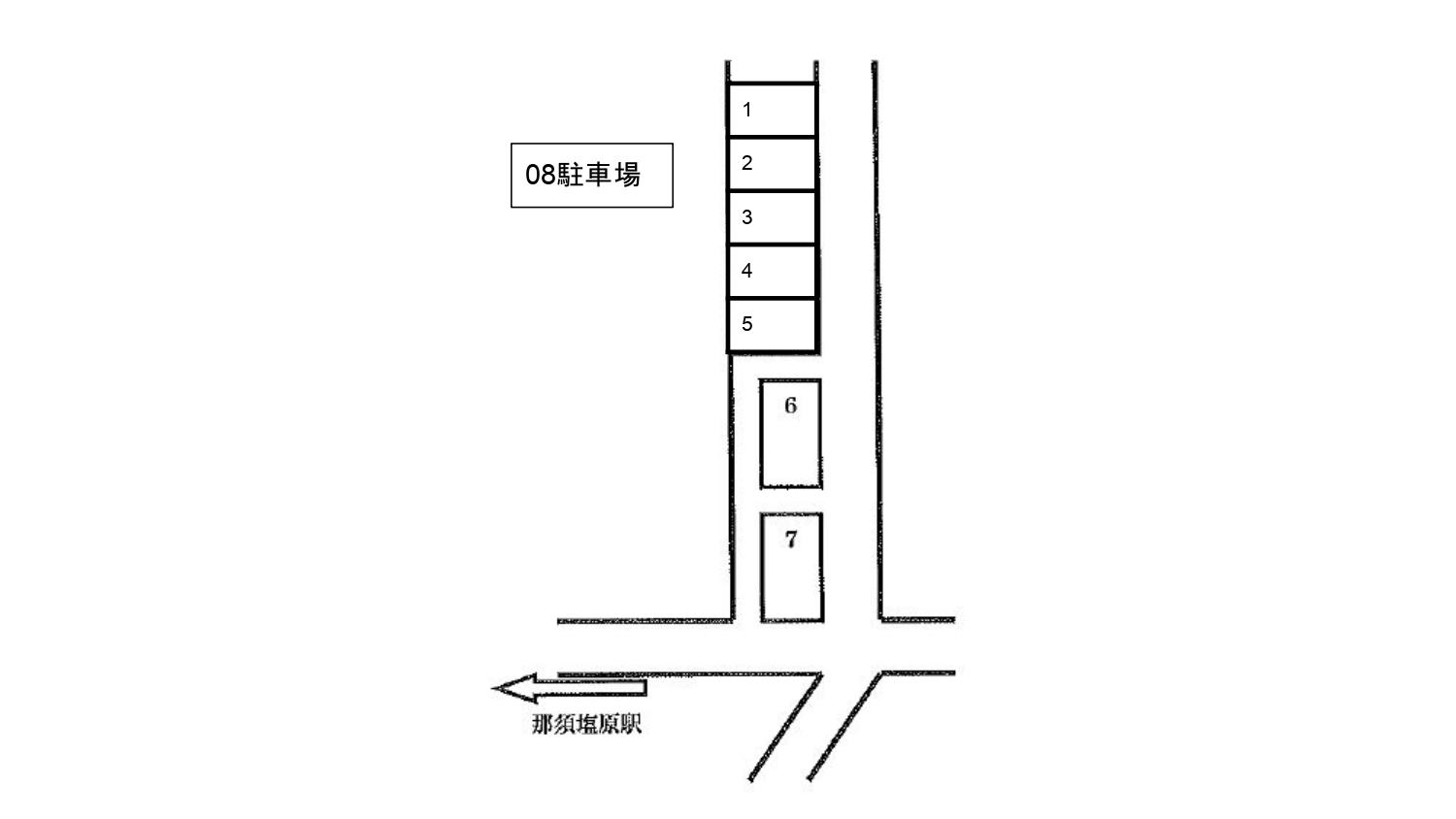 ０８駐車場の駐車配置図