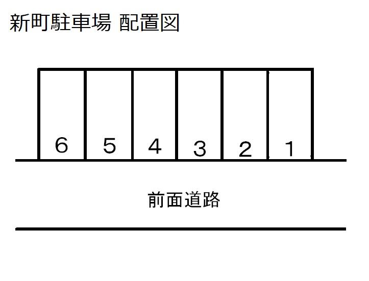 新町駐車場の駐車配置図