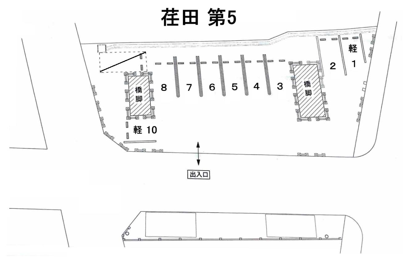 【TD】荏田第5駐車場の駐車配置図