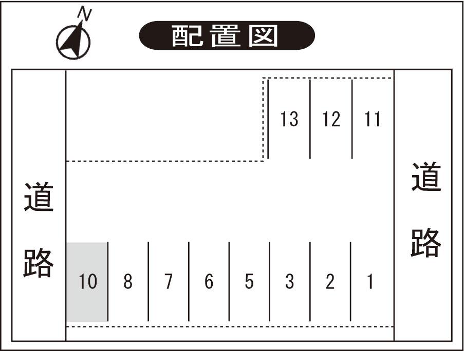 Ａモータープールの駐車配置図