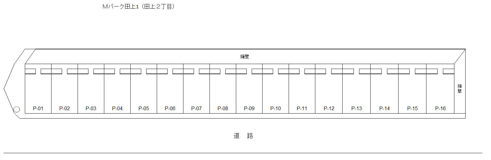 Ｍパーク田上1（田上２丁目）の駐車配置図