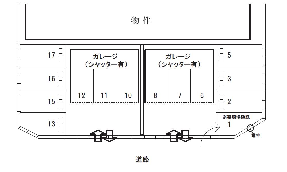 岩田駐車場の駐車配置図