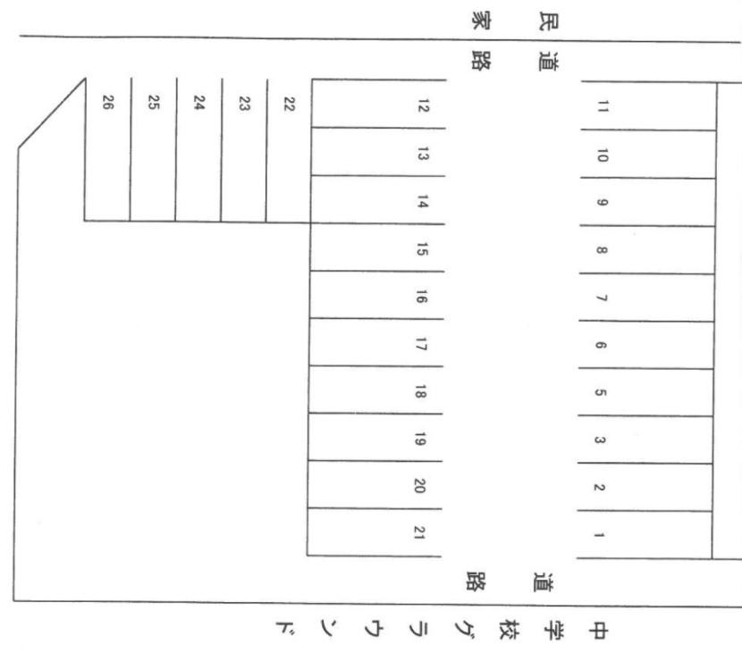 八ノ坪ガレージの駐車配置図
