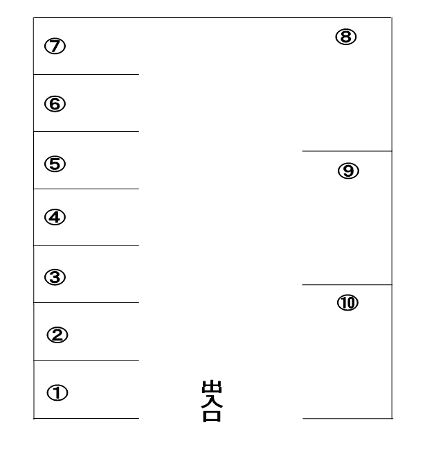 てだこパーキング浦西Ⅲの駐車配置図