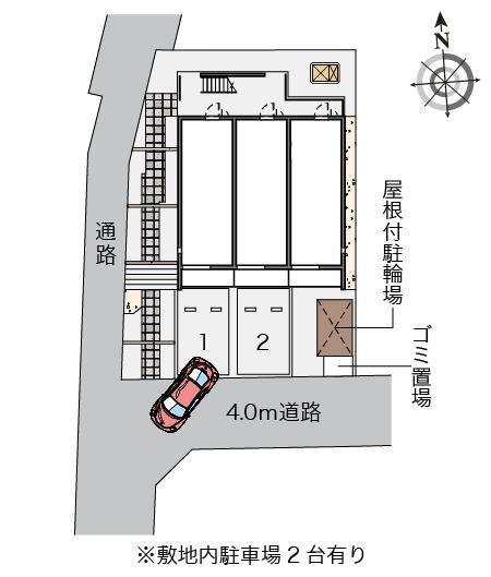 ミランダエビナ　カームガーデン(57471)の駐車配置図