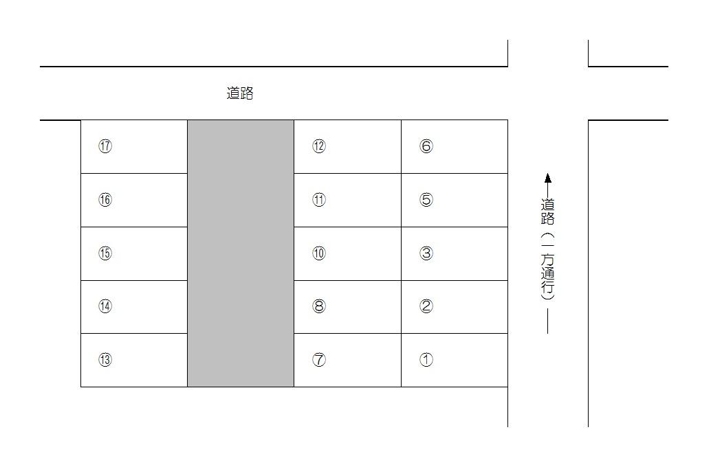 ひまわりパーキングの駐車配置図