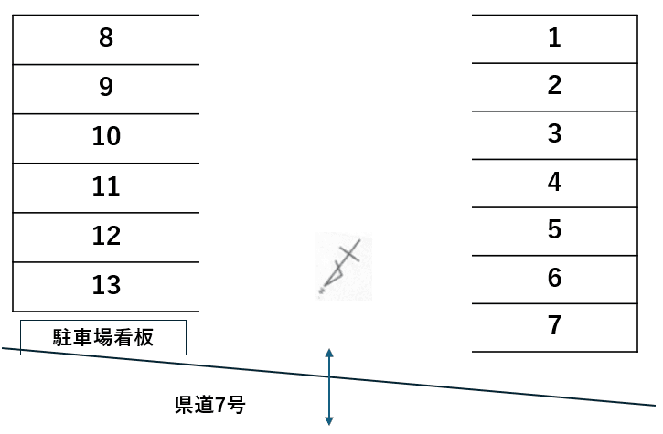 松浜東町一丁目貸駐車場の駐車配置図