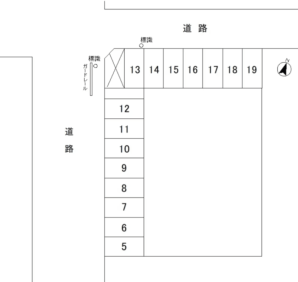 新町コウエイ駐車場の駐車配置図