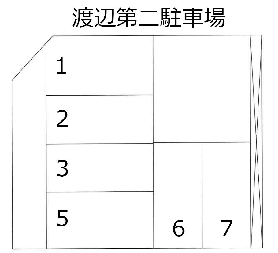 渡辺第二駐車場の駐車配置図