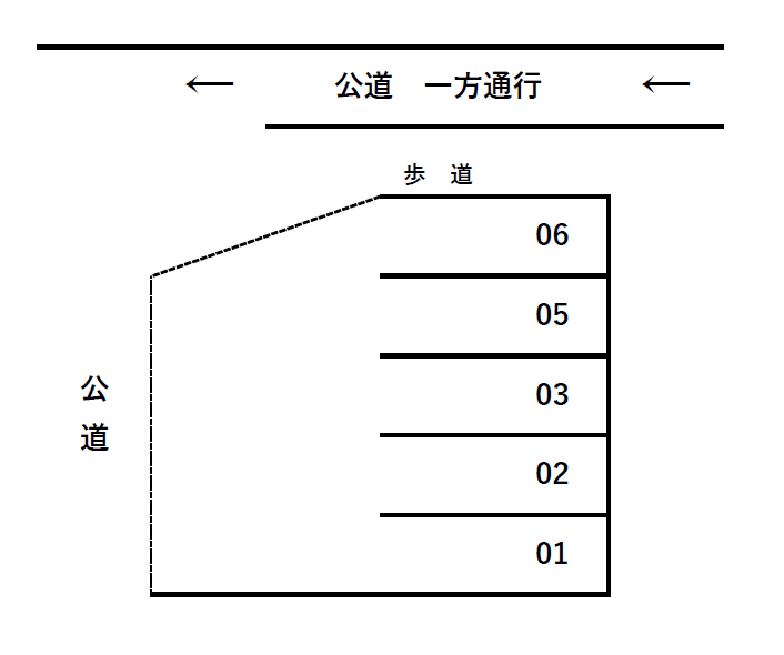 足立田町駐車場の駐車配置図