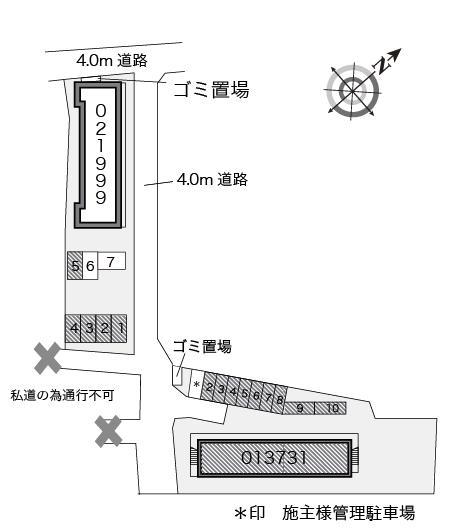清風館(13731)の駐車配置図