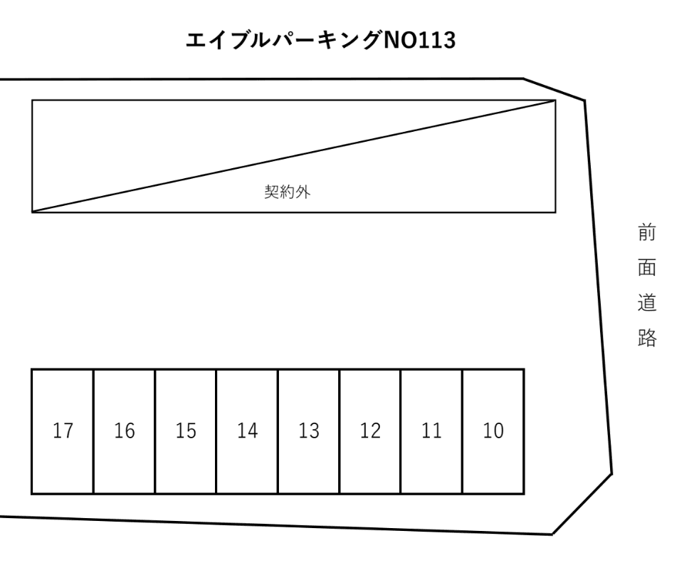 エイブルパーキングNO113駐車場の駐車配置図