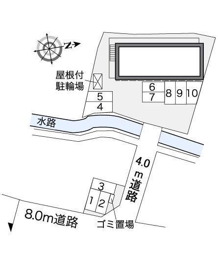 リバーサイド(36618)　敷地外駐車場の駐車配置図