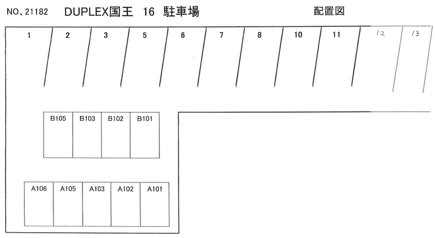 ＤＵＰＬＥＸ 国王１６の駐車配置図