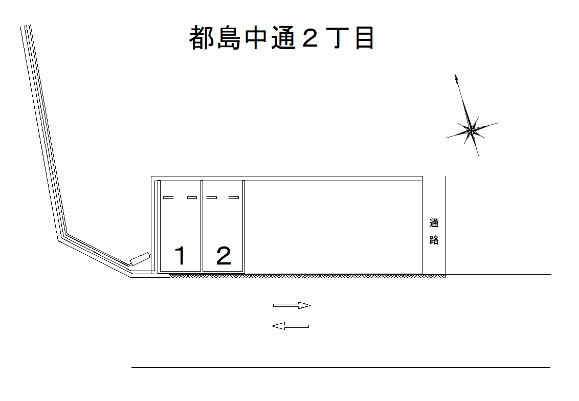 都島南通２丁目の駐車配置図