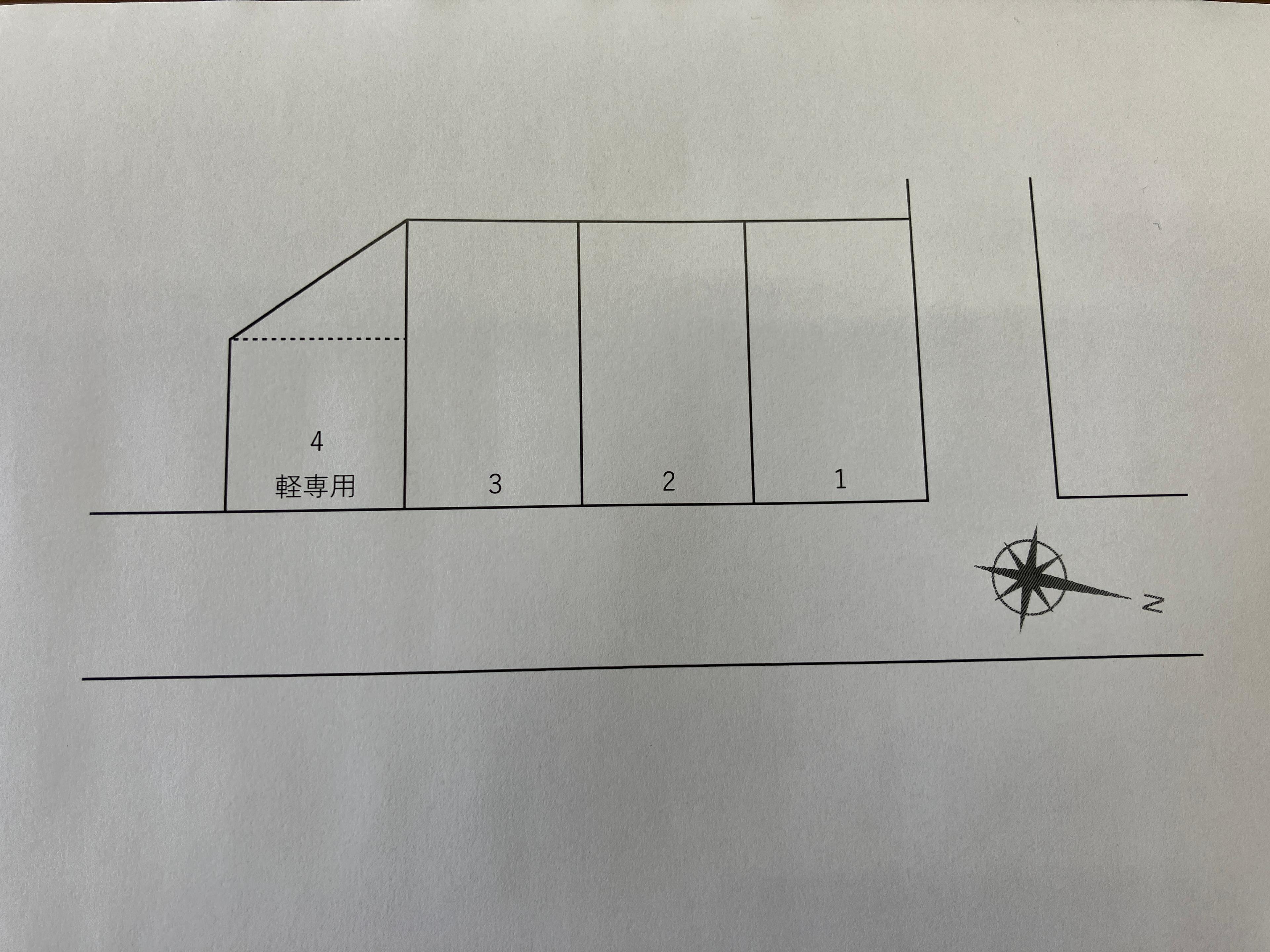 大町一丁目駐車場の駐車配置図