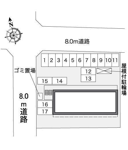 グリーン一宮(38154)の駐車配置図