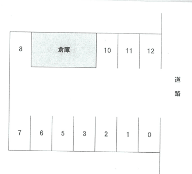 逢坂1丁目ガレージの駐車配置図