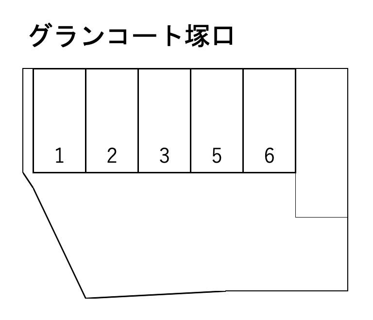 グランコート塚口の駐車配置図