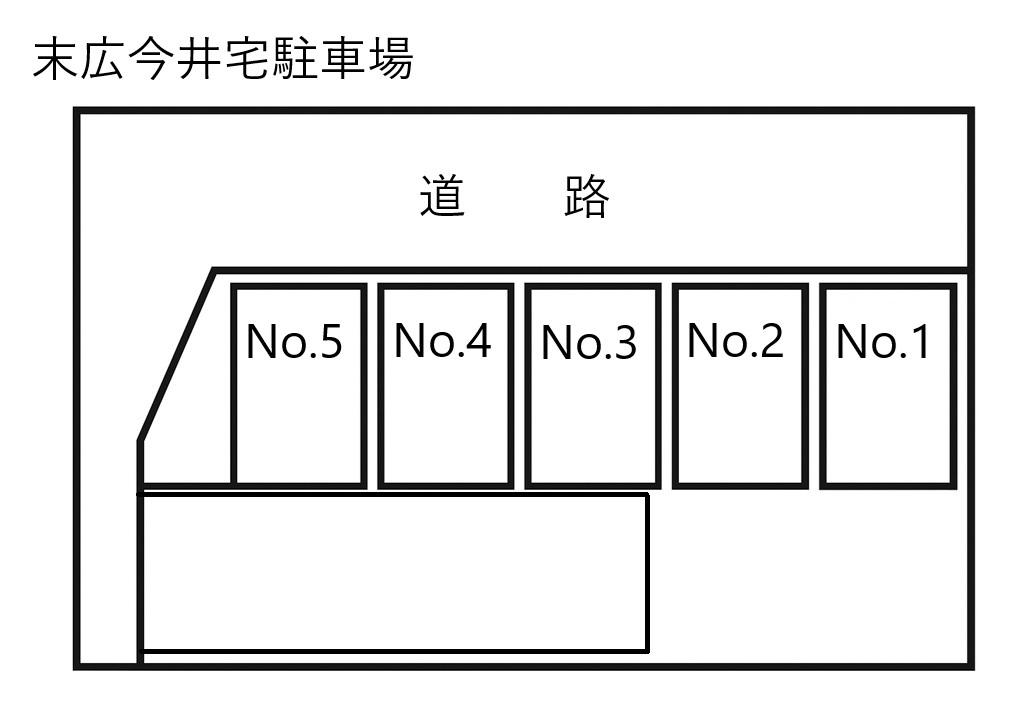 末広今井宅駐車場の駐車配置図