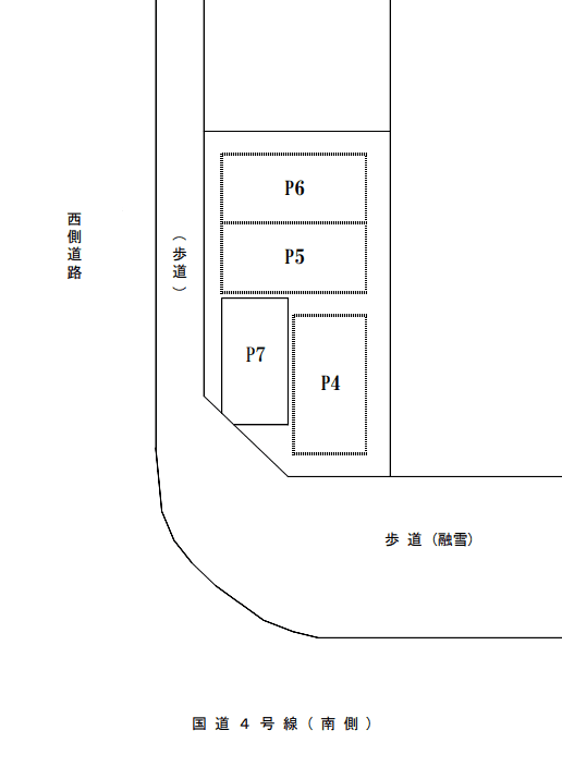 サンヒルズS第二駐車場の駐車配置図