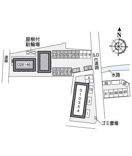 Ｄｅａｒ　ｃｏｕｒｔ(26146)の駐車配置図
