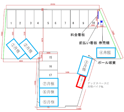 岡崎駅前第４の駐車配置図