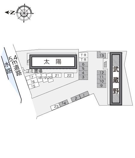 武蔵野(14604)の駐車配置図