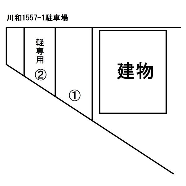 川和町1557-1駐車場の駐車配置図