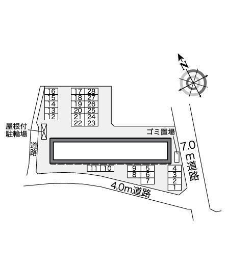 プランドール旭野(39650)の駐車配置図