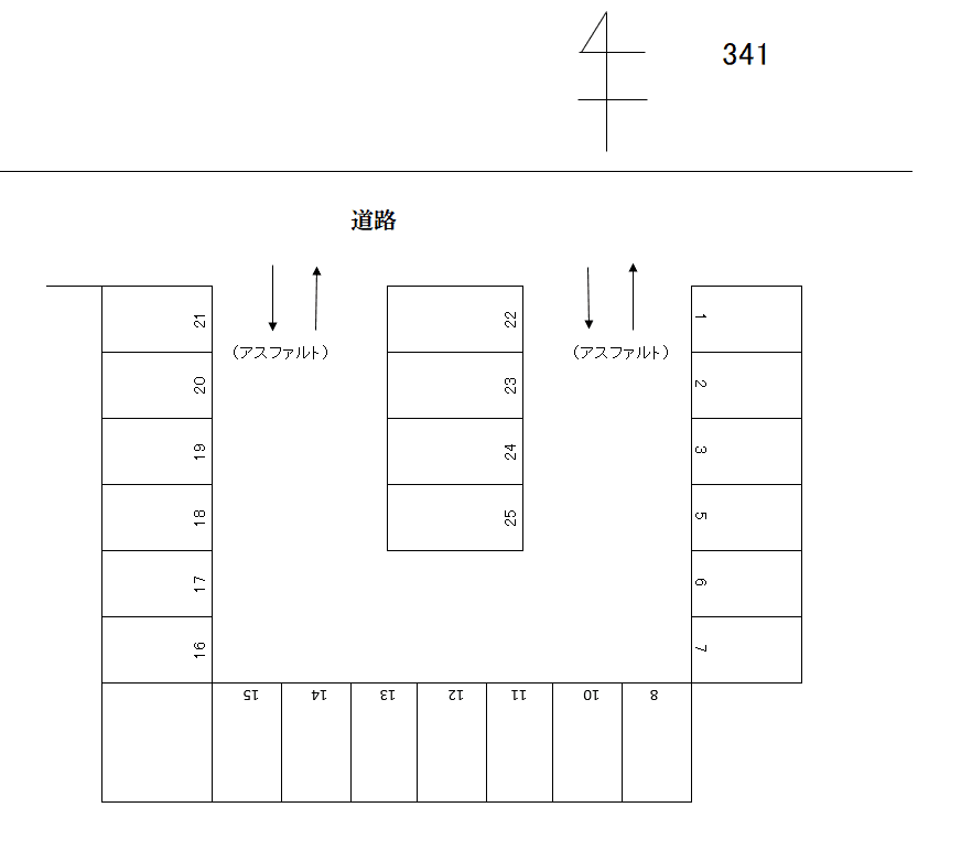 岩倉－341の駐車配置図