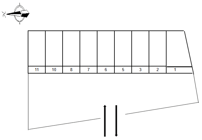 東洋第二パーキングの駐車配置図