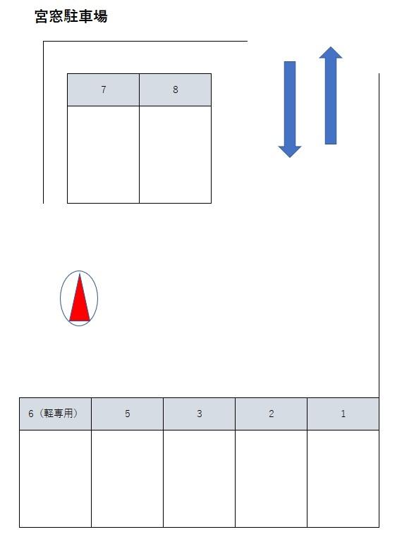 宮窓駐車場の駐車配置図