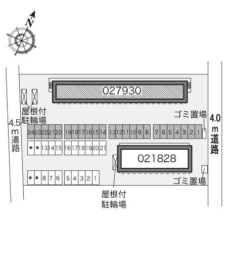 マロンハイツ　Ⅱ(27930)の駐車配置図