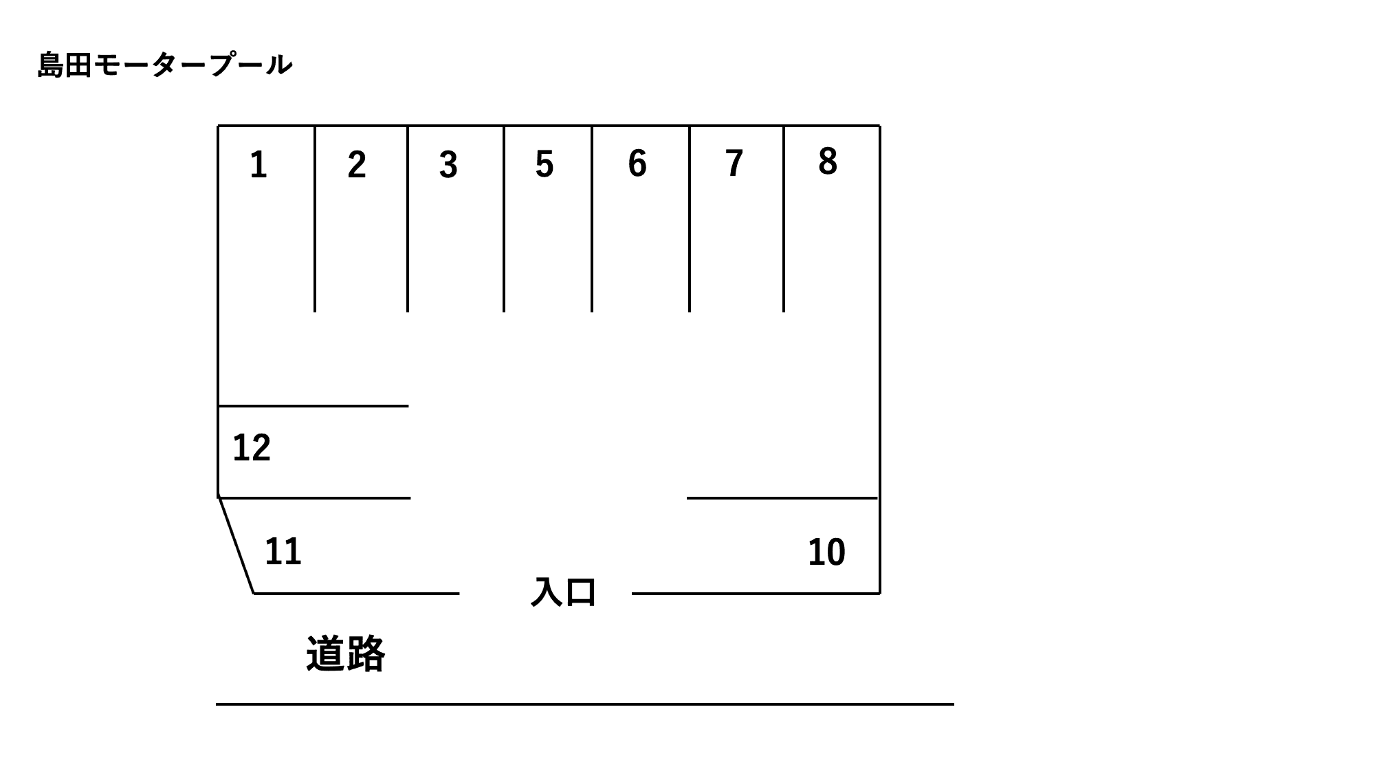 島田モータープールの駐車配置図
