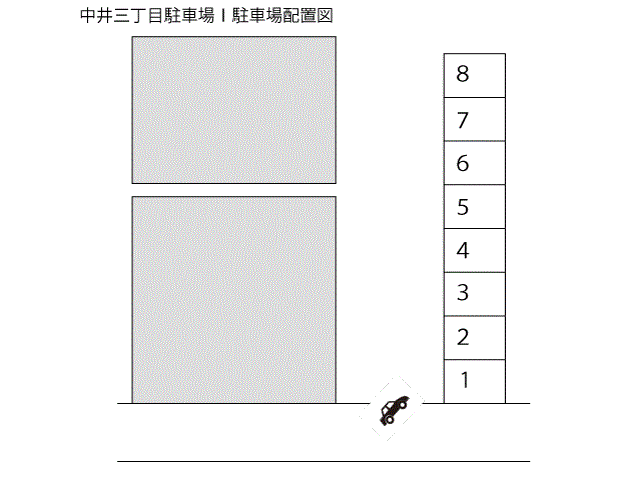 中井三丁目駐車場Ⅰの駐車配置図