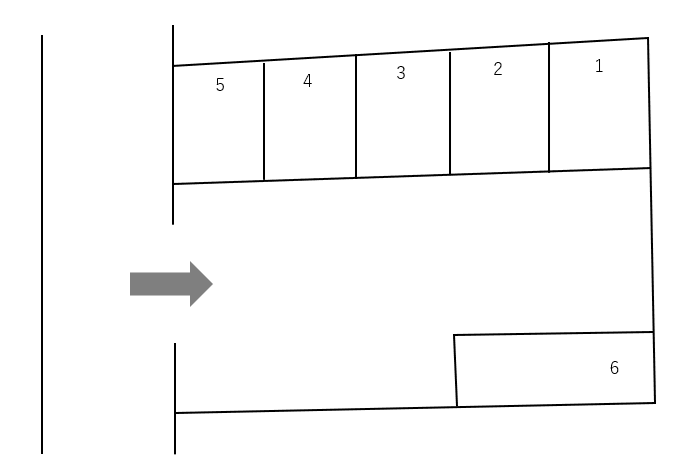 鶴田駐車場の駐車配置図